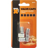 Maxi Trac Anodised Hex Silver Valve Caps 5 Pack MTVC2