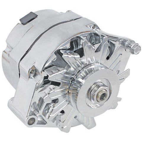 Aeroflow Chrome 100 Amp 1 Or 3 Wire Alternator Suits GM