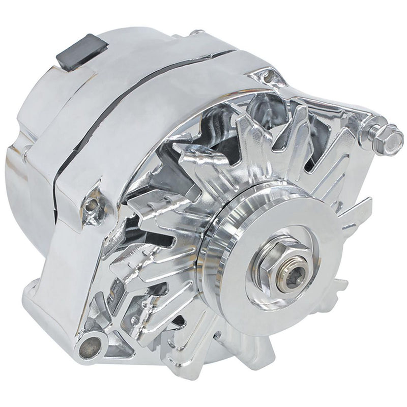 Aeroflow Chrome 100 Amp 1 Or 3 Wire Alternator Suits GM