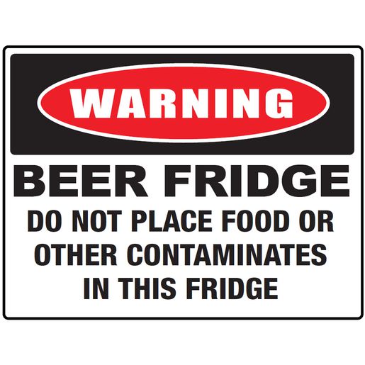 Gv Style Metal Sign - Warning Beer Fridge RTSGS100-33