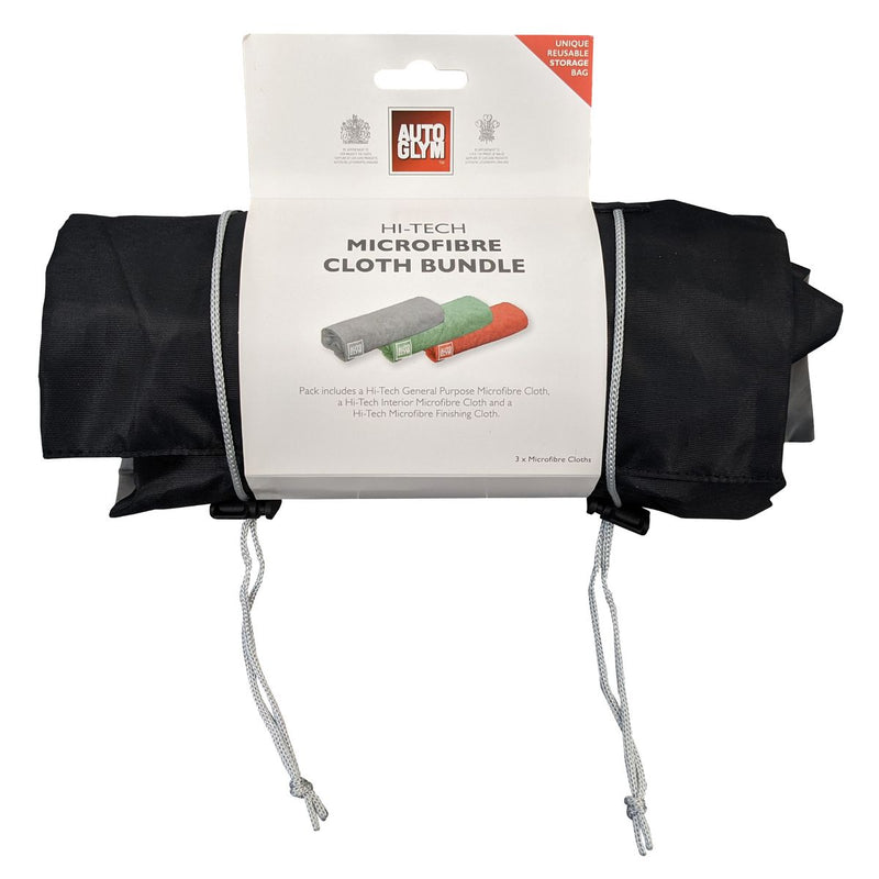 Autoglym Hi-Tech Microfibre Cloths 3pk Auaau-Bundle