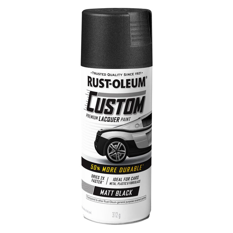 Rust-Oleum Auto Custom Laqcuer Spray Matt Black 376135