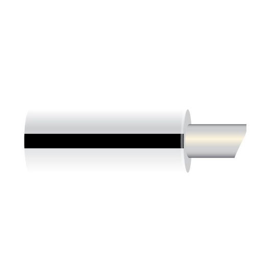 OEX 3mm Single Core Marine Cable, White With Black Trace,