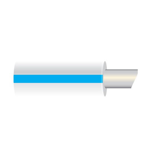 OEX 3mm Single Core Marine Cable, White With Blue Trace,