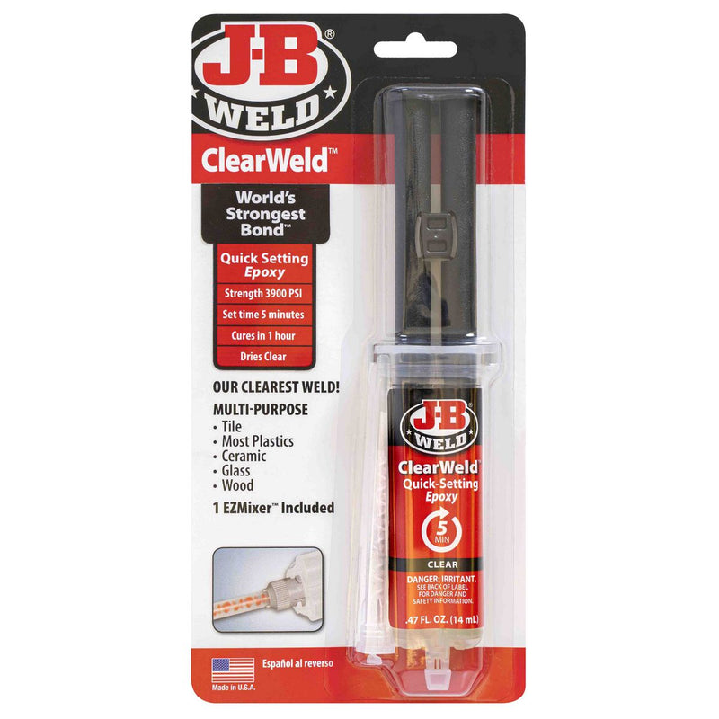J-B Weld ClearWeld Syringe With Mixer 14ml 50114