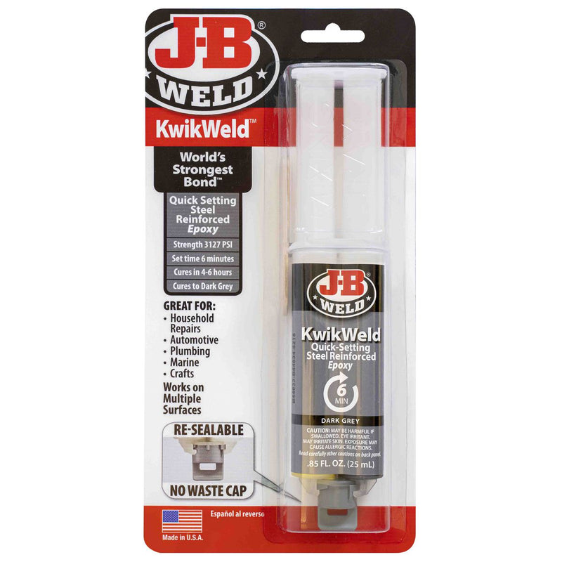 J-B Weld KwikWeld Syringe Dark Grey 25ml 50176
