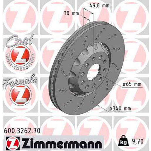 Zimmermann Formula Z Brake Rotor Single 340mm Front