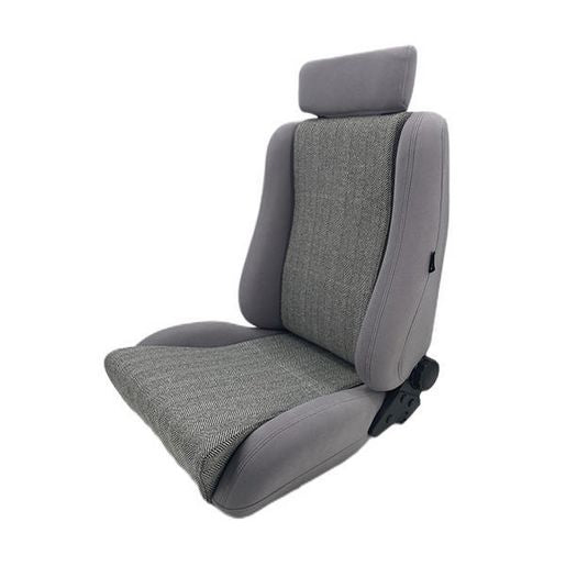 Autotecnica Sport Seat Grey With Twin Adjusters & Lumber