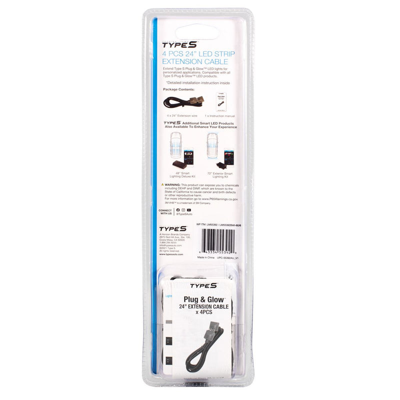 Type S Plug And Glow 24 Inch Extension Wire (4 Piece)