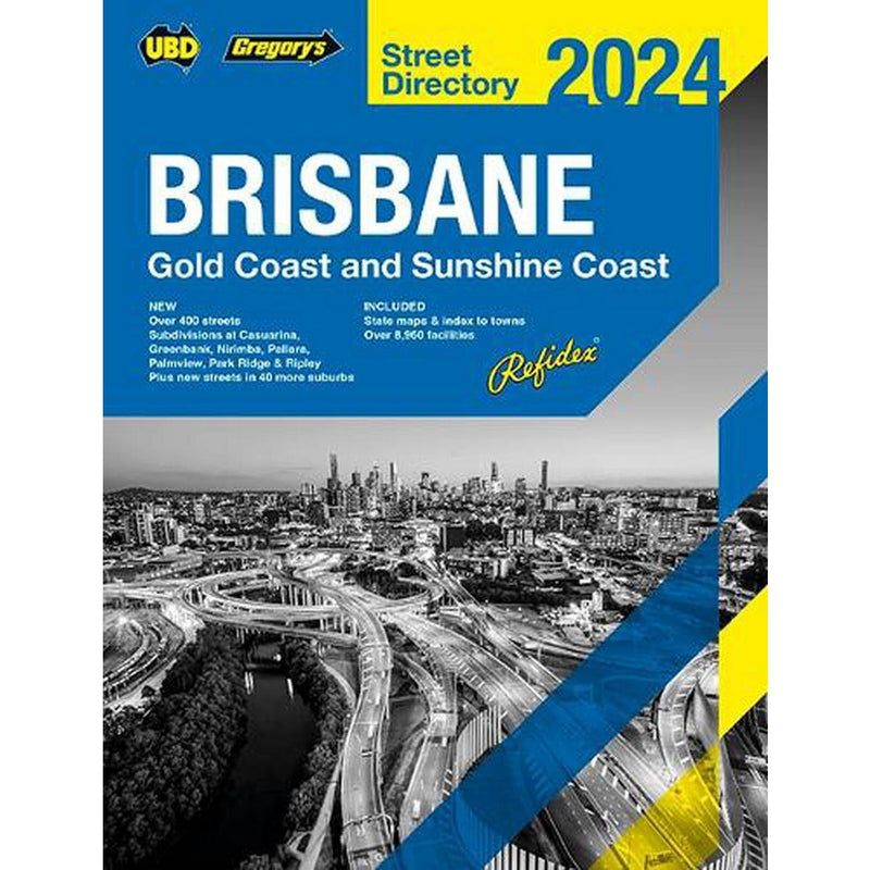 UBD Brisbane Refidex Street Directory 2024 68th Edition