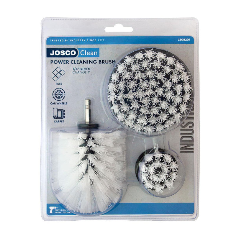 Josco Power Cleaning Brush Kit Hex Spindle 3 Piece J208201
