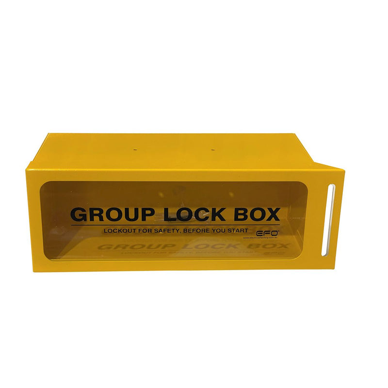 Elec. Factory Outlet Group Lockout Box Wall Mount Yellow
