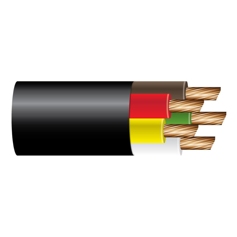 OEX Trailer Cable 5 Core 2.5mm W/Black Sheath 100M Roll