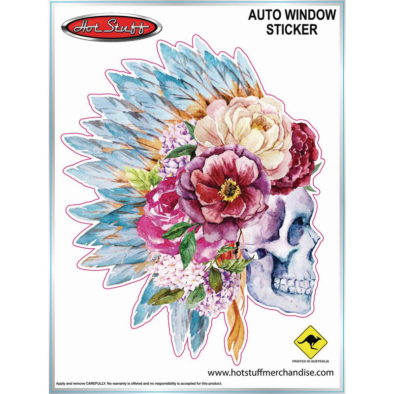 Hotstuff Automotive Window Sticker Boho Skull SH4147