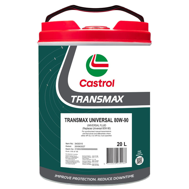 Castrol Transmax Universal 80W-90 Gear Oil 20L 3430310