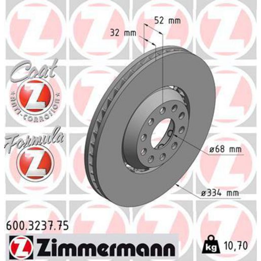 Zimmermann Formula Z Brake Rotor 334mm Front LH