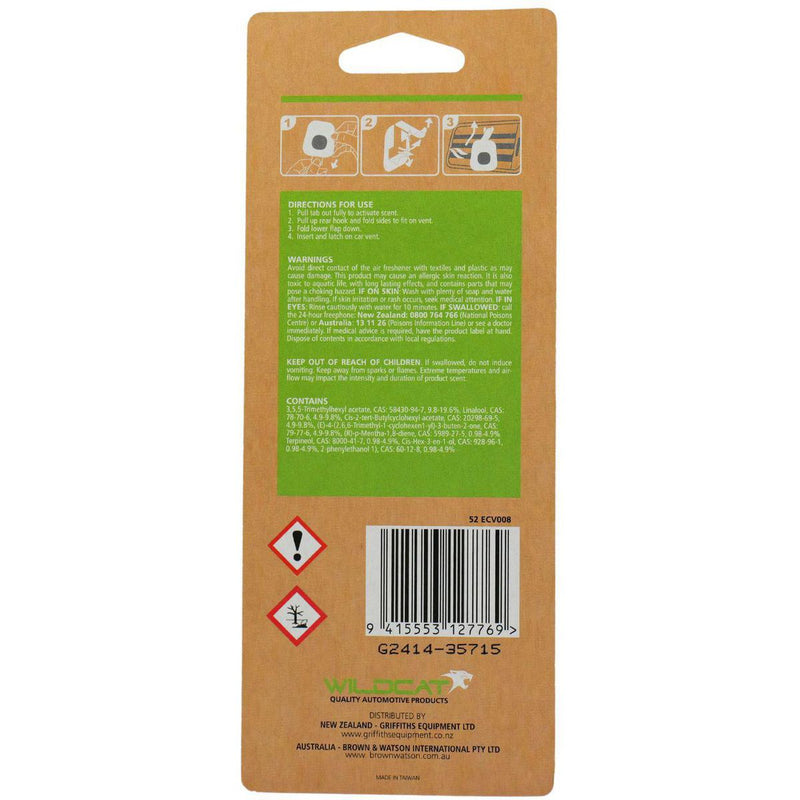 Wildcat Vent Air Freshener Cool Ice 2 Pack 52 ECV008