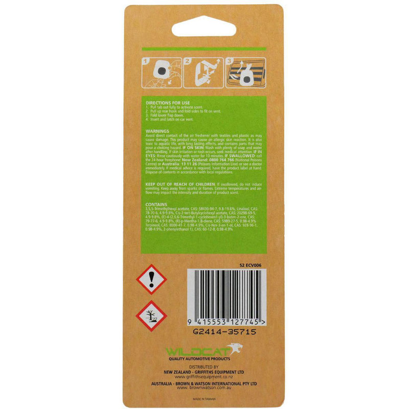 Wildcat Vent Air Freshener Peach & Petals 2 Pack 52 ECV006