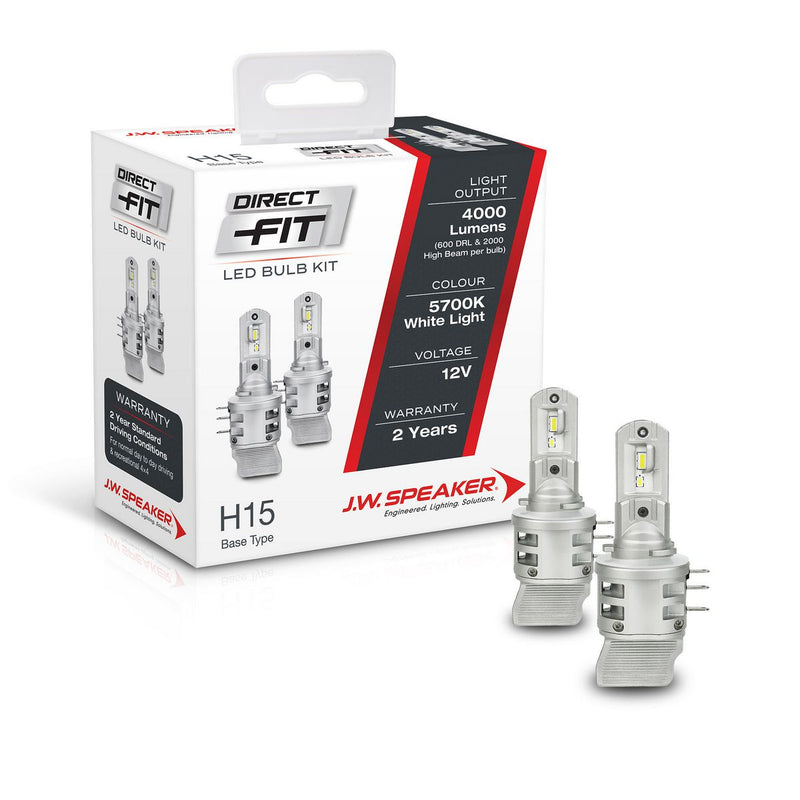 JW Speaker H11/9/8/16 LED Direct Fit Plus Kit 12V 6000K