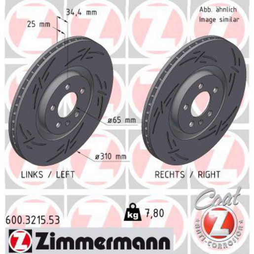Zimmermann Black Z Brake Rotor Single 310mm Front