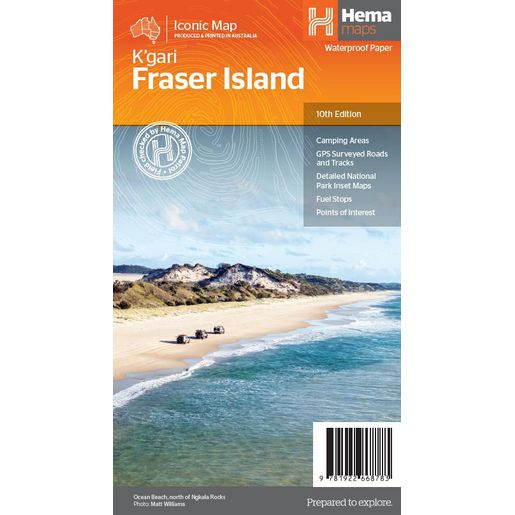 Hema Map Fraser Island Map 10th Ed