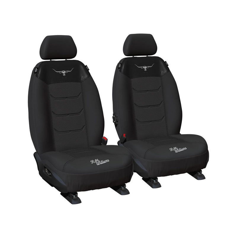 R.M. Williams Front Car Seat Covers Polyester, Mesh Black