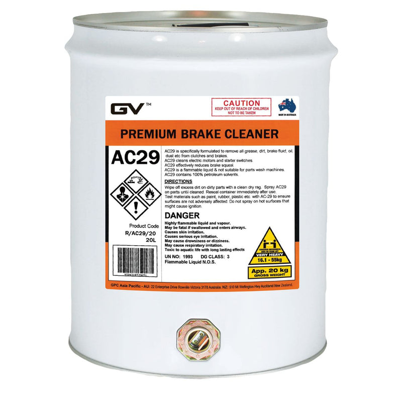 GVOil Premium Solvent Brake Cleaner - 20L R/AC29/20