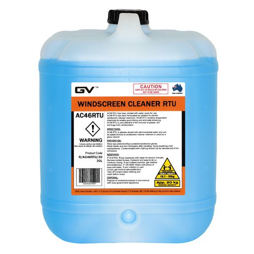GVOil Windscreen Cleaner (Ready To Use) - 20L R/AC46RTU/20