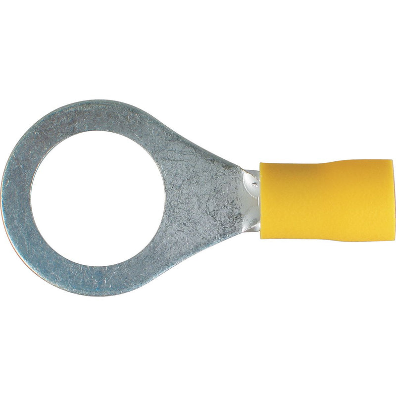 OEX Crimp Terminal Ring Yellow Id 13mm Vinyl 12 Pce