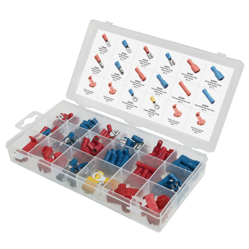 OEX Crimp Terminal Assortment Kit 182 Pieces ACX3103