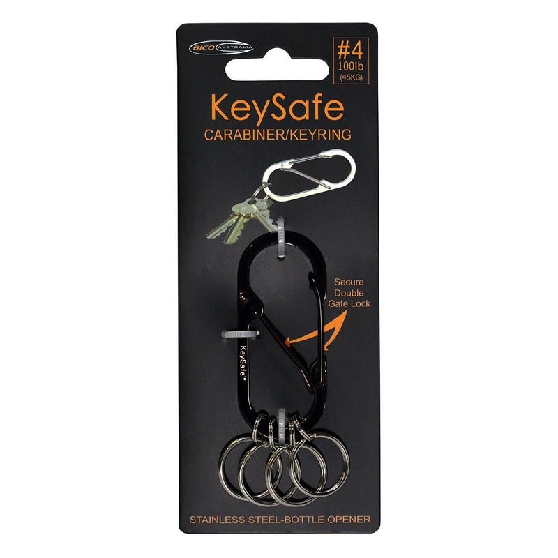 KeySafe Double-Gate Oval Stainless Steel Carabiner