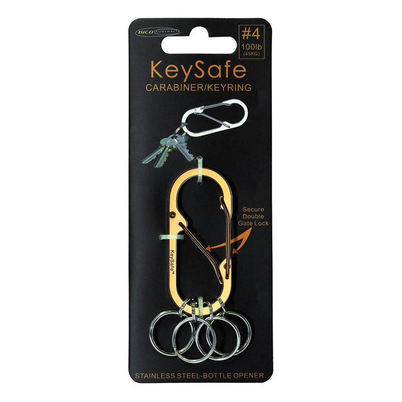 KeySafe Double-Gate Oval Stainless Steel Carabiner