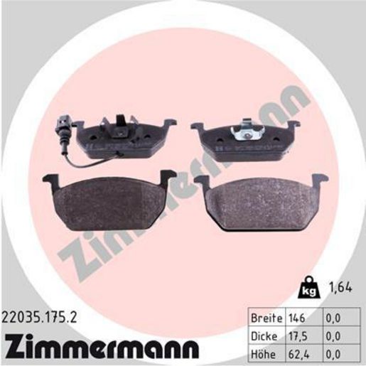 Zimmermann Brake Pad Front Set 22035.175.2