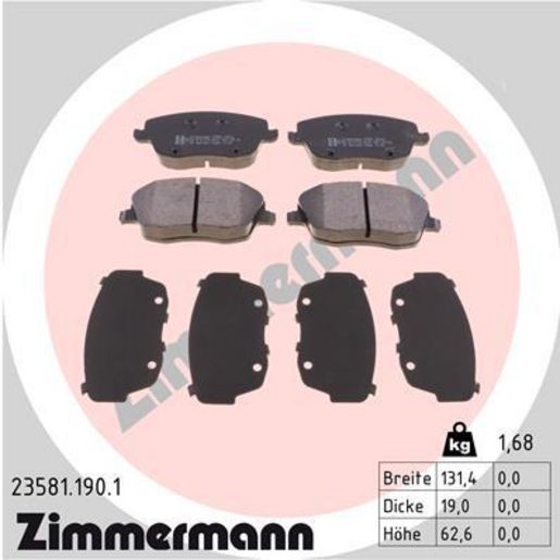 Zimmermann Brake Pad Front Set 23581.190.1