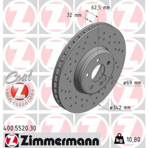 Zimmermann Formula S Brake Rotor Single 342mm Front