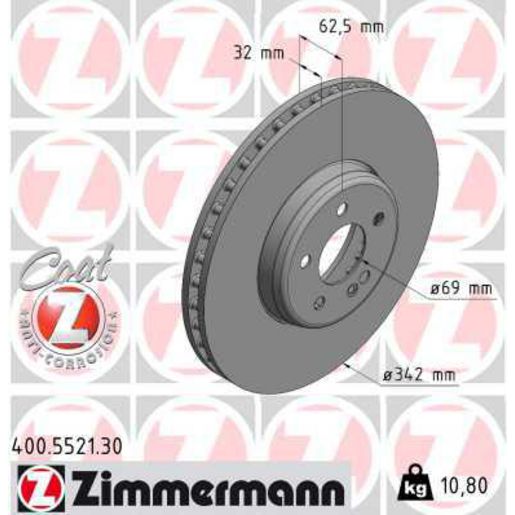 Zimmermann Formula S Brake Rotor Single 342mm Front