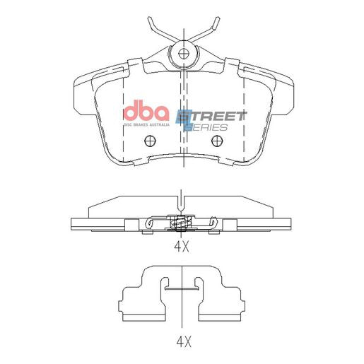 DBA Street Series Brake Pad Set DB15167SS