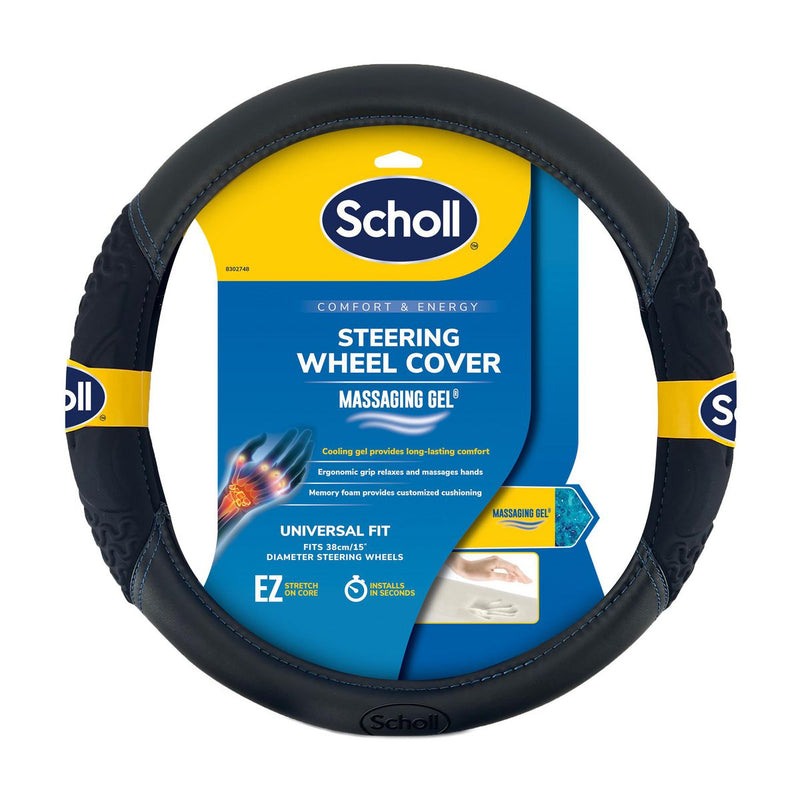 Scholl Massaging Gel Memory Foam Steering Wheel Cover