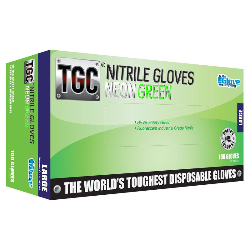 The Glove Company TGC Neon Green Nitrile Disposable
