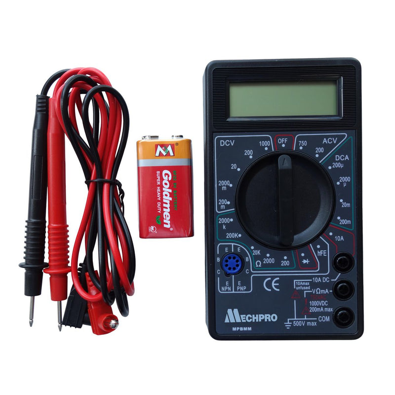 Mechpro Manual Range Digital Multimeter - Entry Level