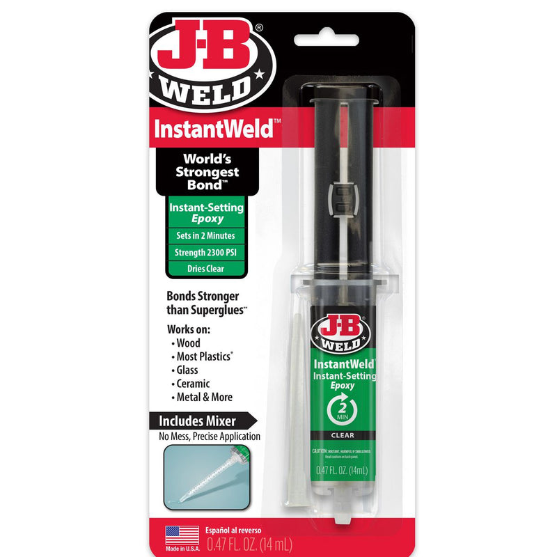 J-B Weld InstantWeld Fastest Clear Epoxy Adhesive 14ml
