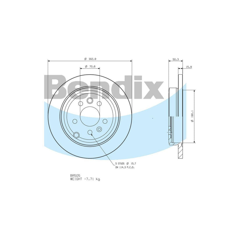 Bendix Ultimate+ Brake Rotor BR505 ULT+