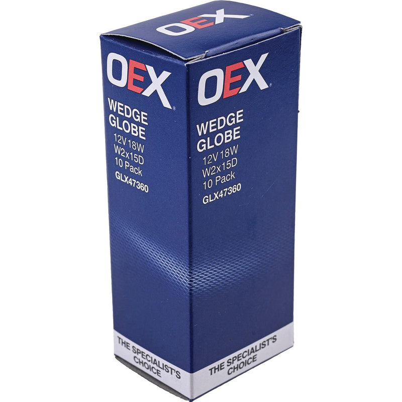 OEX 12V 18W W16W Wedge Globe - W2X15D GLX47360