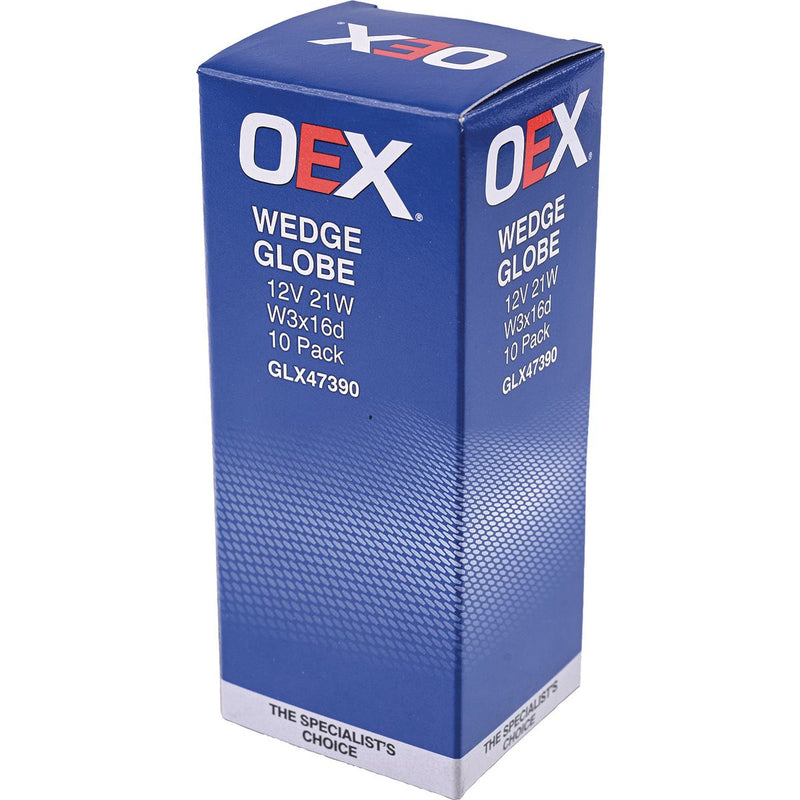 OEX 12V 21W W21W Wedge Globe - W3X16D GLX47390