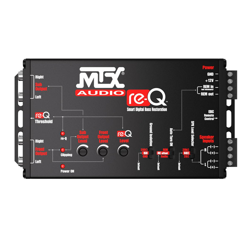 MTX Re-Q 2 channel line-out converter with Digital Bass