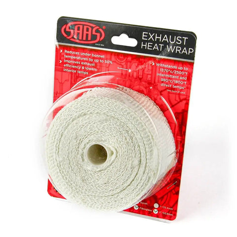 Saas Exhaust Wrap Fibreglass 50mm (2in) X 10m SHWF5010