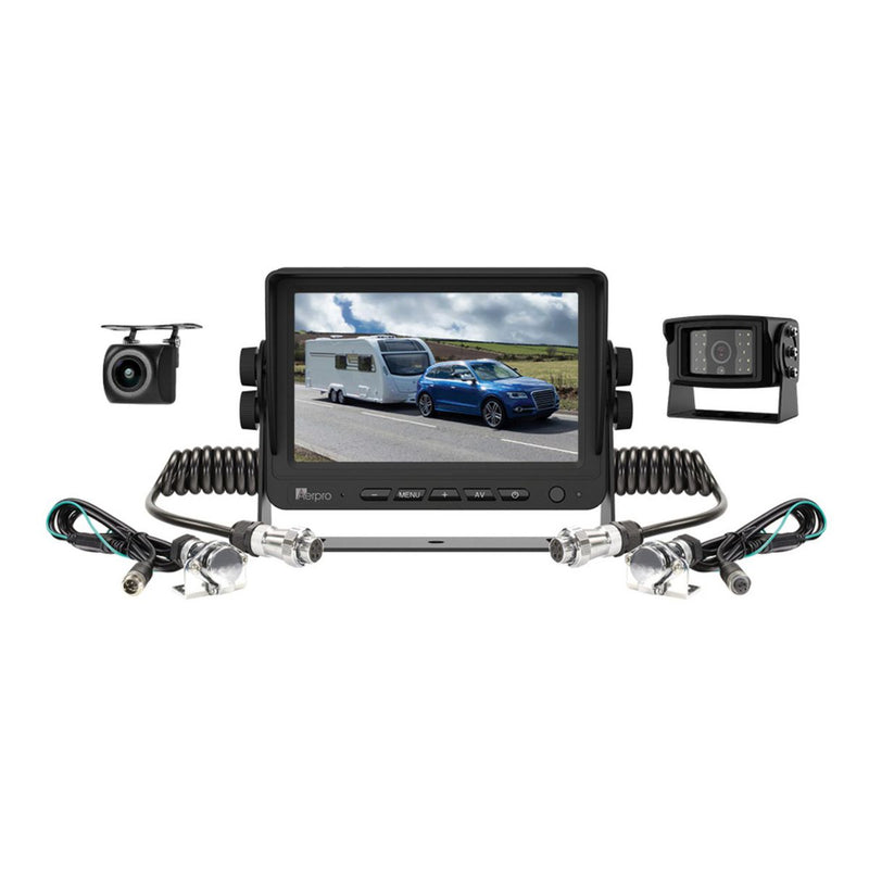 Aerpro 7In Heavy Duty AHD Monitor 1080p 2 CAmera Caravan