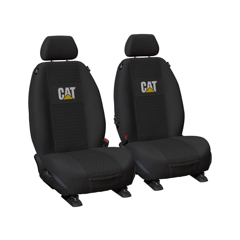 Caterpillar Front Car Seat Covers Polyester, Heat Printed