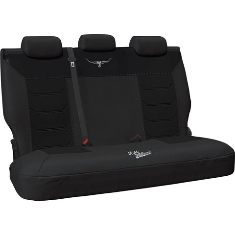 RM Williams Rear Car Seat Cover Polyester Mesh, Black -
