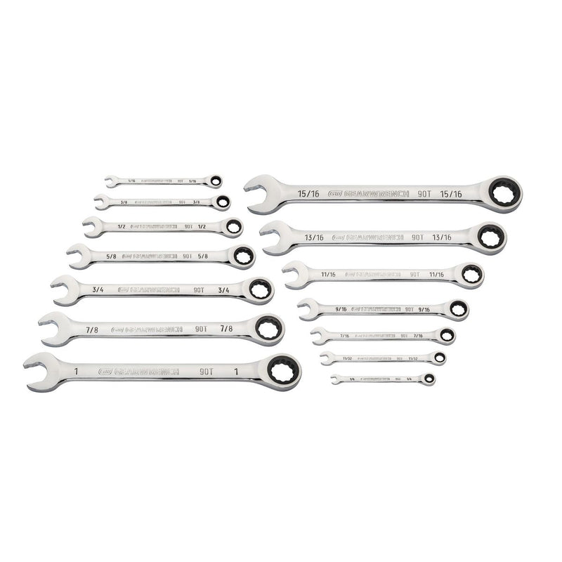 Gearwrench 14 Piece 90-Tooth 12 Point SAE Combination